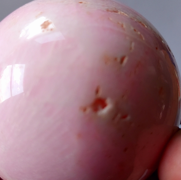 Peruvian Pink Opal Sphere Natural Unique 💓 - Picture 6 of 8